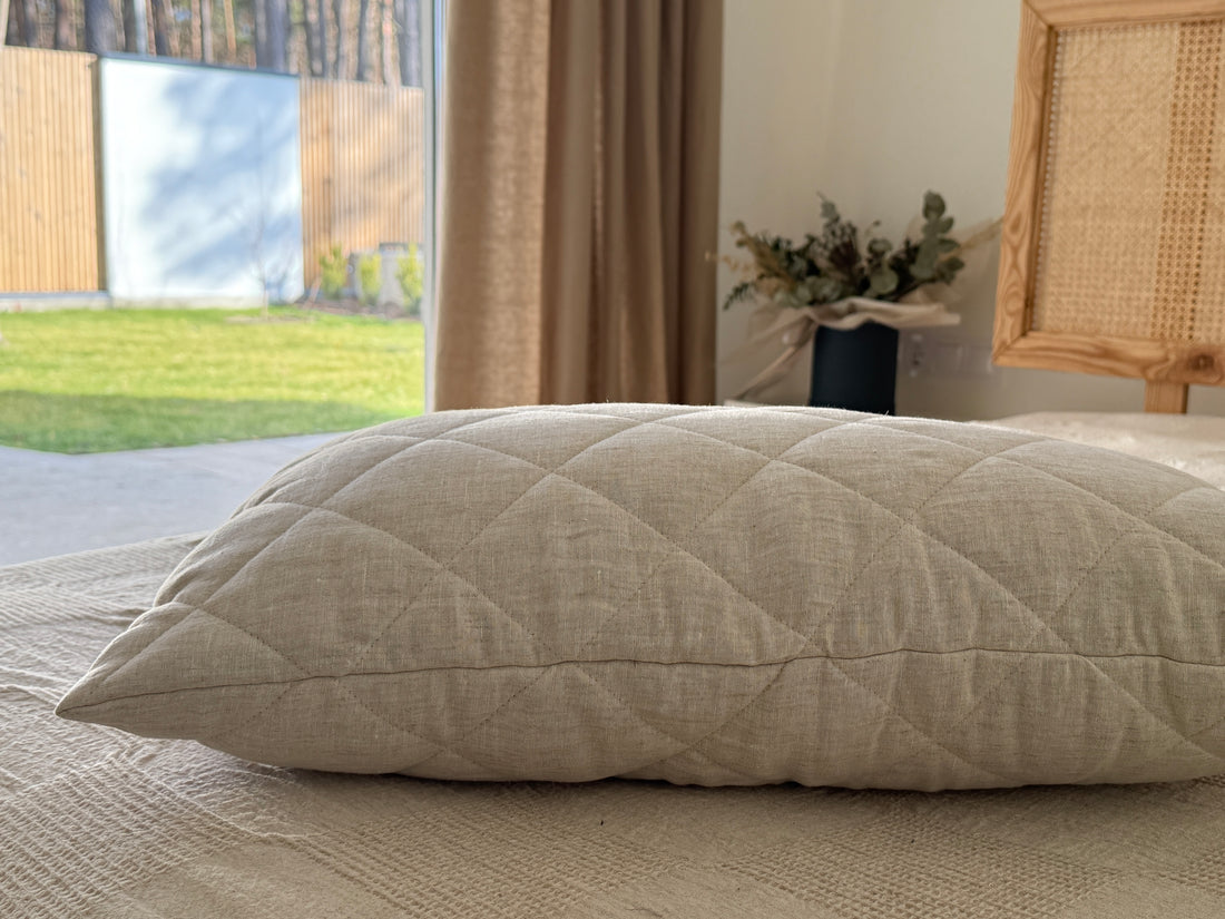 HEMP Pillow filled organic HEMP FIBER in Hemp fabric Hypoallergenic Bed Pillow Eco pillow