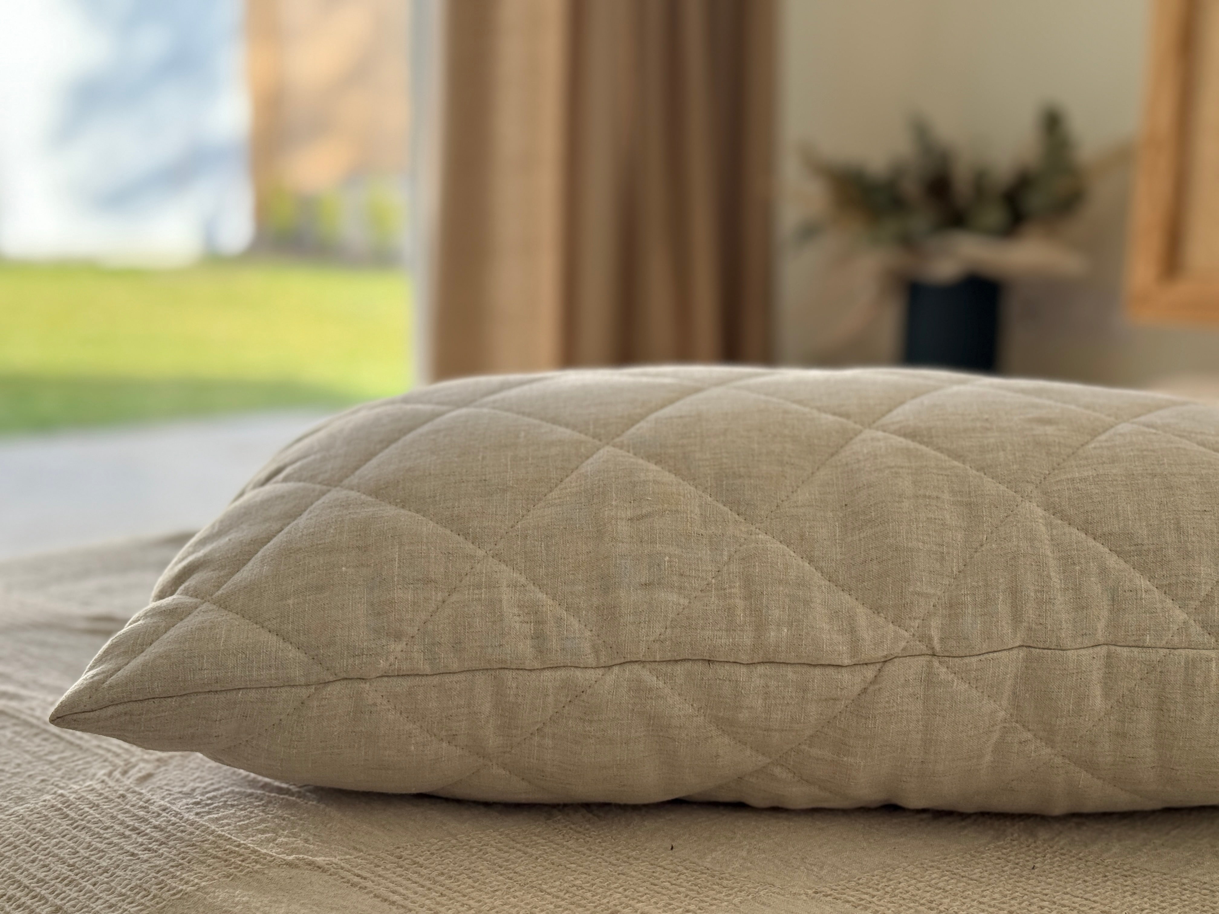 HEMP Pillow filled organic HEMP FIBER in Hemp fabric Hypoallergenic Bed Pillow Eco pillow