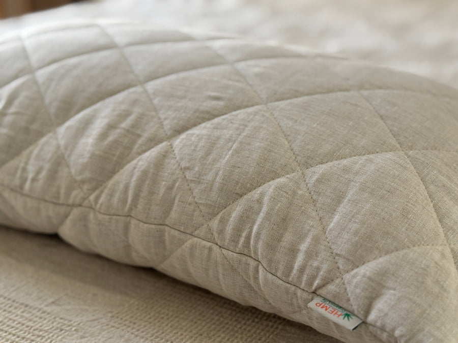 HEMP Pillow filled organic HEMP FIBER in Hemp fabric Hypoallergenic Bed Pillow Eco pillow