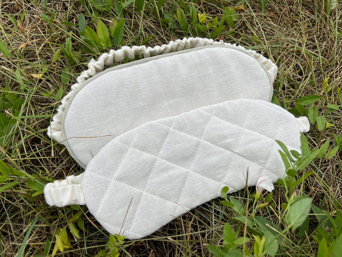 Gift for her / him Organic Hemp Eye Mask Meditation Eye Mask Sleep Mask Natural Hemp Fiber Filling Hemp Fabric