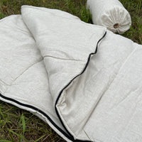 Thick HEMP Sleeping Bag Hemp Fabric filled Organic Hemp Fiber Filler Hand Made non-dyed, unbleached eco friendly sleep bag