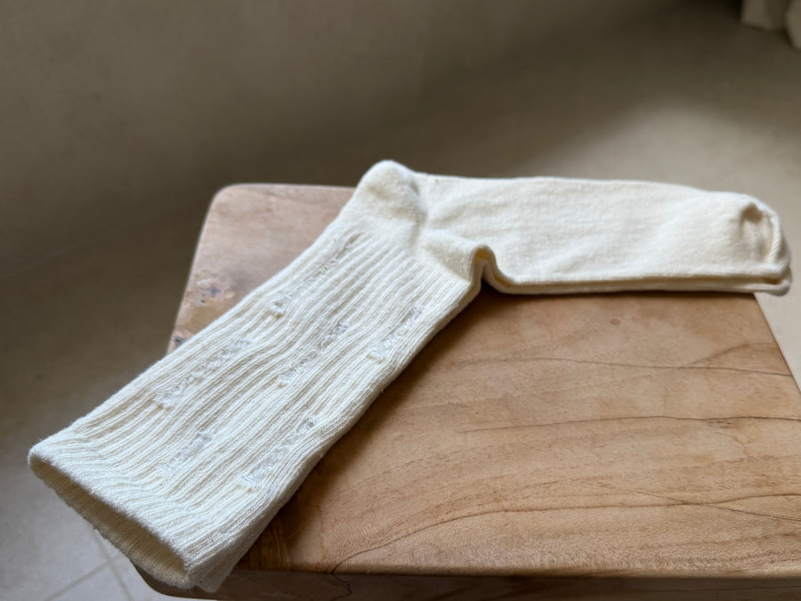 Hemp Teen Socks Long Ribbed Torn Cuff Socks Natural oatmeal color Vegan socks Gift for teen Cool socks for Teens  Eco-Friendly & Breathable Set of 9 pairs