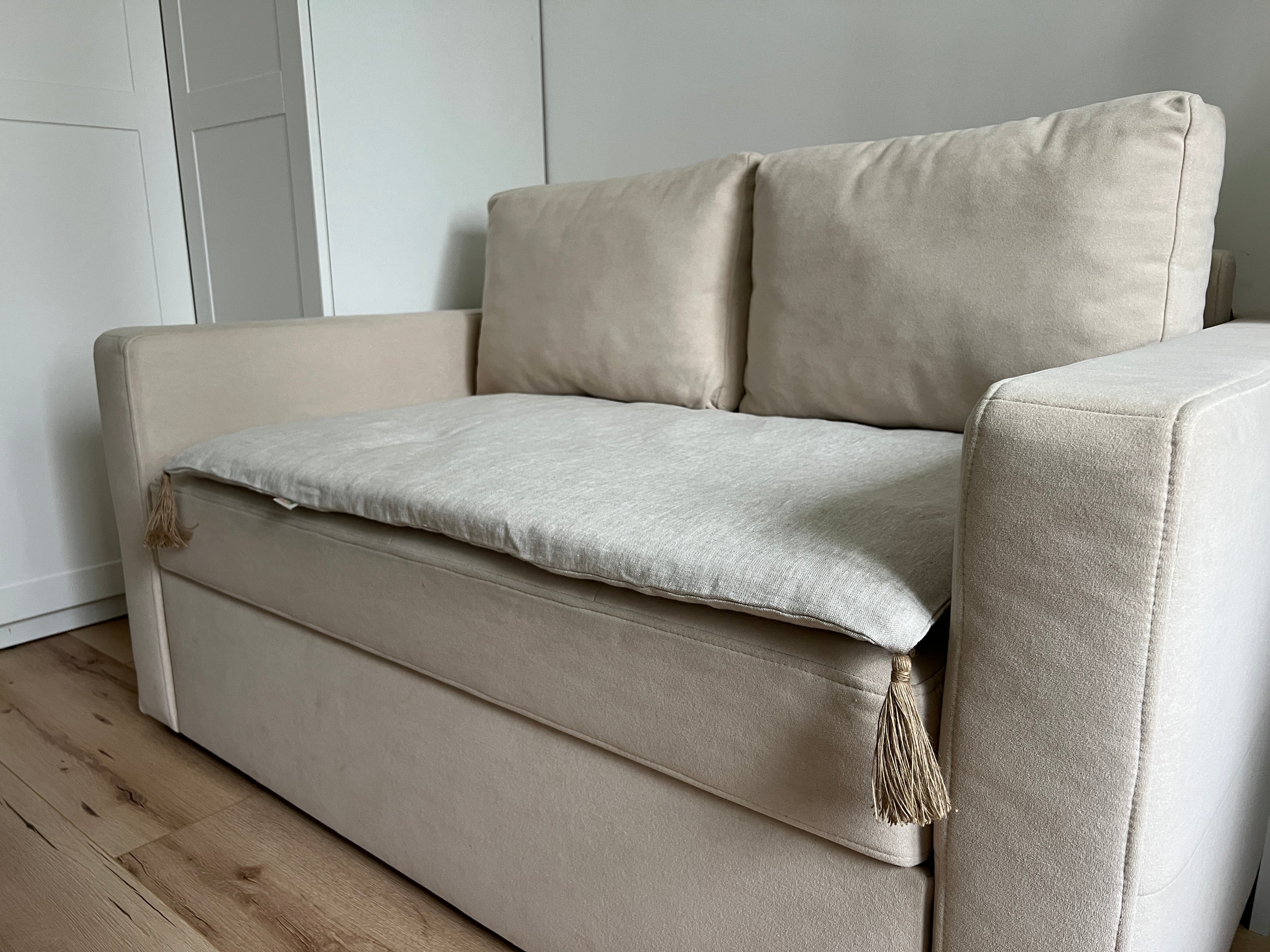 Organic Hemp Linen Sofa Protector Cover for Dogs Cats Machine Washable Furniture Protectors Sofa & Couch Custom made sizes Sofa Topper