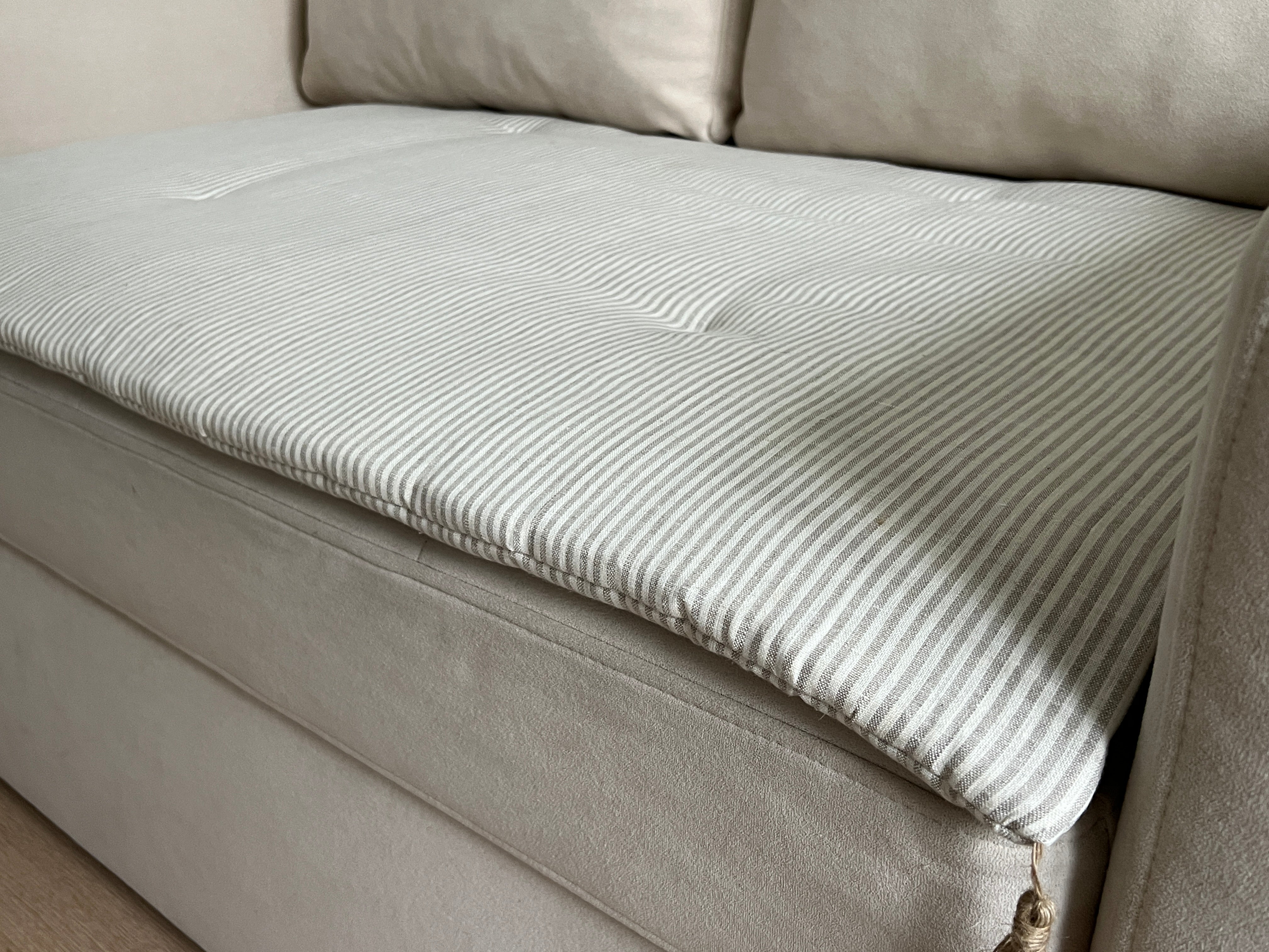 Hemp Linen Sofa Protector Cover Machine Washable Furniture Protectors Sofa & Couch Slipcovers Custom made sizes Sofa Topper for Dogs Cats