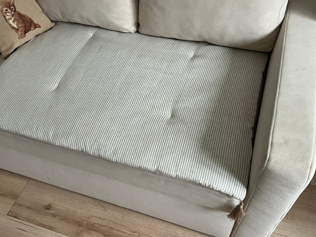 Hemp Linen Sofa Protector Cover Machine Washable Furniture Protectors Sofa & Couch Slipcovers Custom made sizes Sofa Topper for Dogs Cats