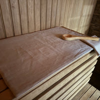 Hemp Natural Sauna Mat Linen Seating pads filled organic Hemp fiber filling in natural non-dyed linen fabric, Eco Friendly Sauna Accessories