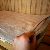 Hemp Natural Sauna Mat Linen Seating pads filled organic Hemp fiber filling in natural non-dyed linen fabric, Eco Friendly Sauna Accessories