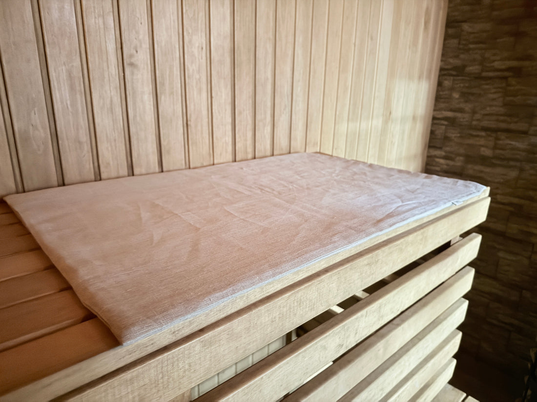 Hemp Natural Sauna Mat Linen Seating pads filled organic Hemp fiber filling in natural non-dyed linen fabric, Eco Friendly Sauna Accessories
