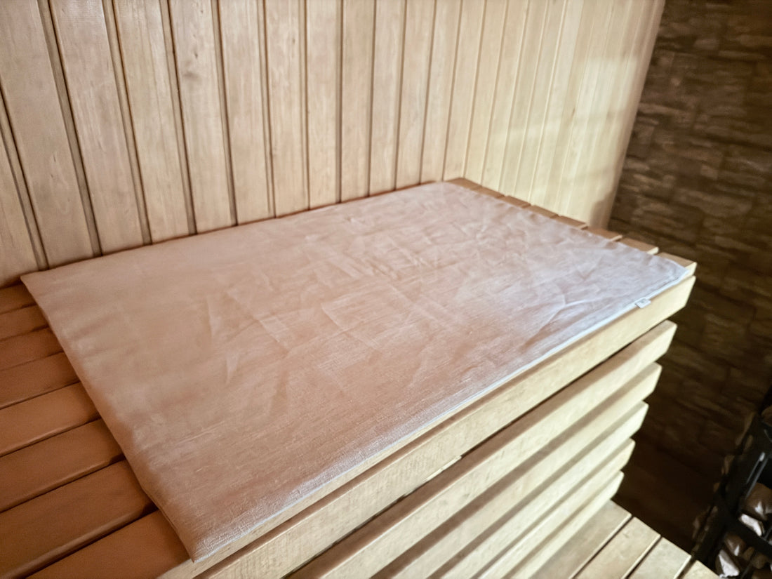 Hemp Natural Sauna Mat Linen Seating pads filled organic Hemp fiber filling in natural non-dyed linen fabric, Eco Friendly Sauna Accessories