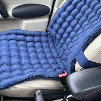 Linen Car Seat Cover filled Organic Buckwheat Hulls in Dark Blue Linen Fabric Massage Seat Cover Organic Eco-friendly seat Hand Made