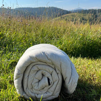 HEMP Sleeping Bag Hemp Fabric filled Organic Hemp Fiber Filler Hand Made non-dyed, unbleached eco friendly sleep bag