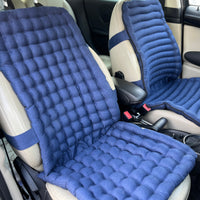 Linen Car Seat Cover filled Organic Buckwheat Hulls in Dark Blue Linen Fabric Massage Seat Cover Organic Eco-friendly seat Hand Made