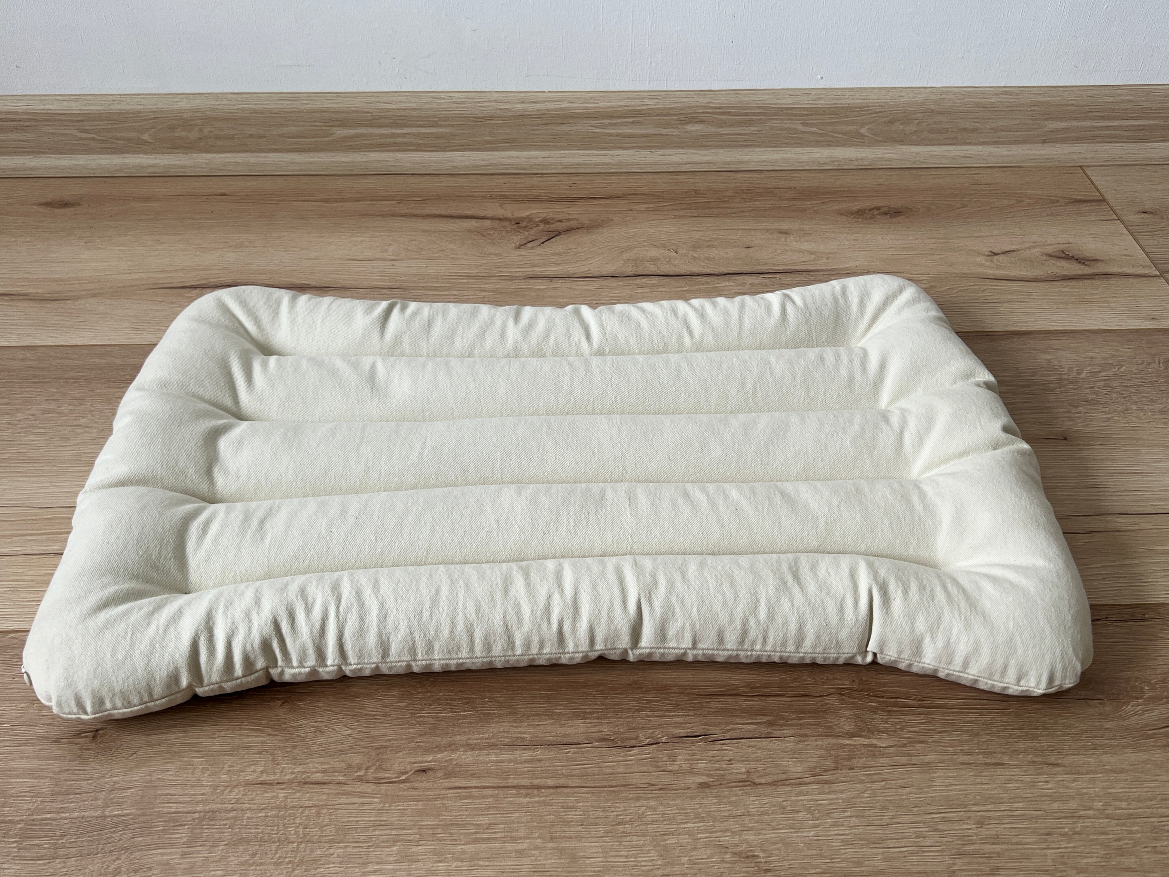 Meditation Сushion with Buckwheat hulls in natural non-dyed Cotton fabric / for Yoga studio/ zabuton Organic Massage Pillow seat