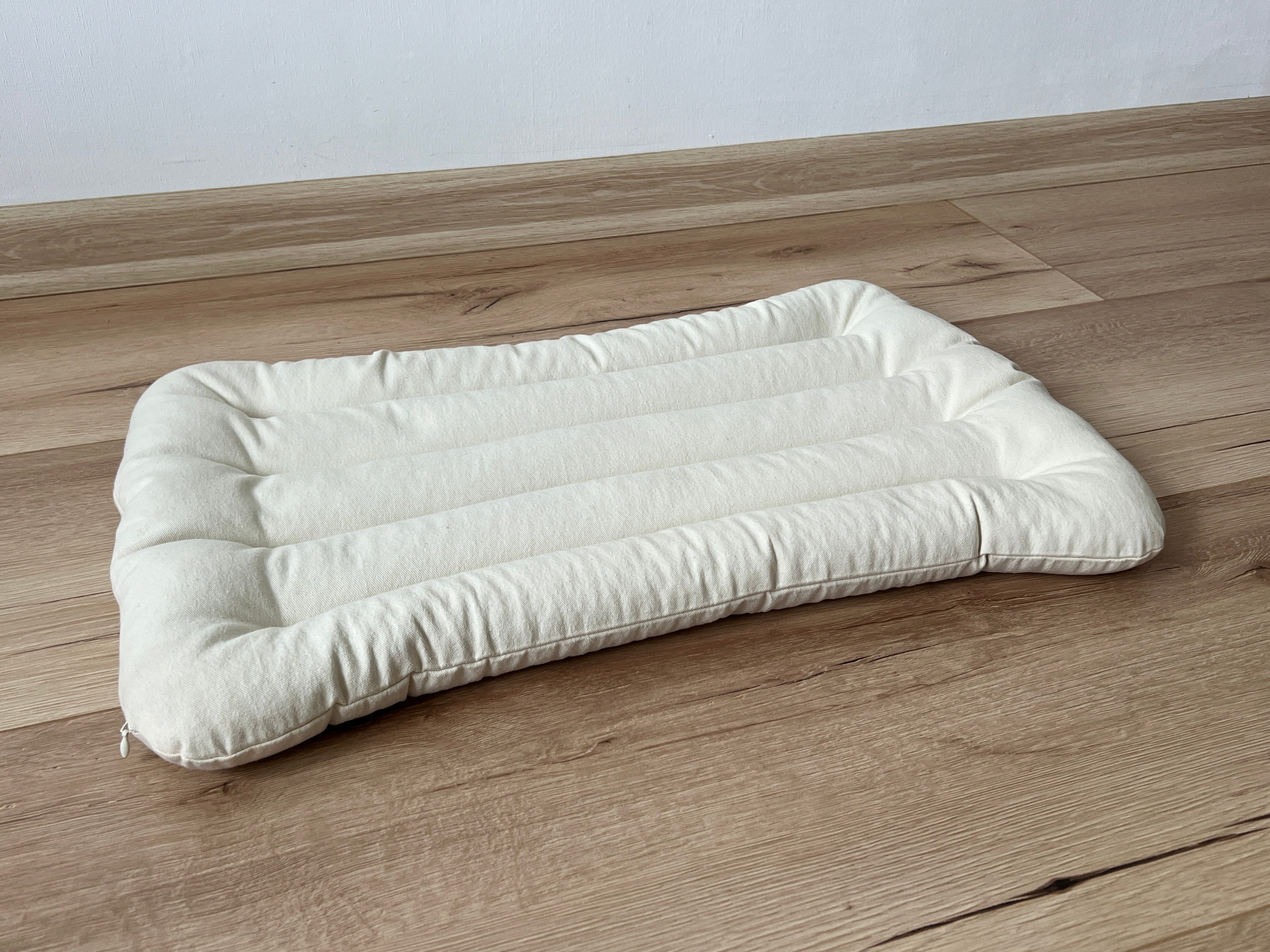 Meditation Сushion with Buckwheat hulls in natural non-dyed Cotton fabric / for Yoga studio/ zabuton Organic Massage Pillow seat