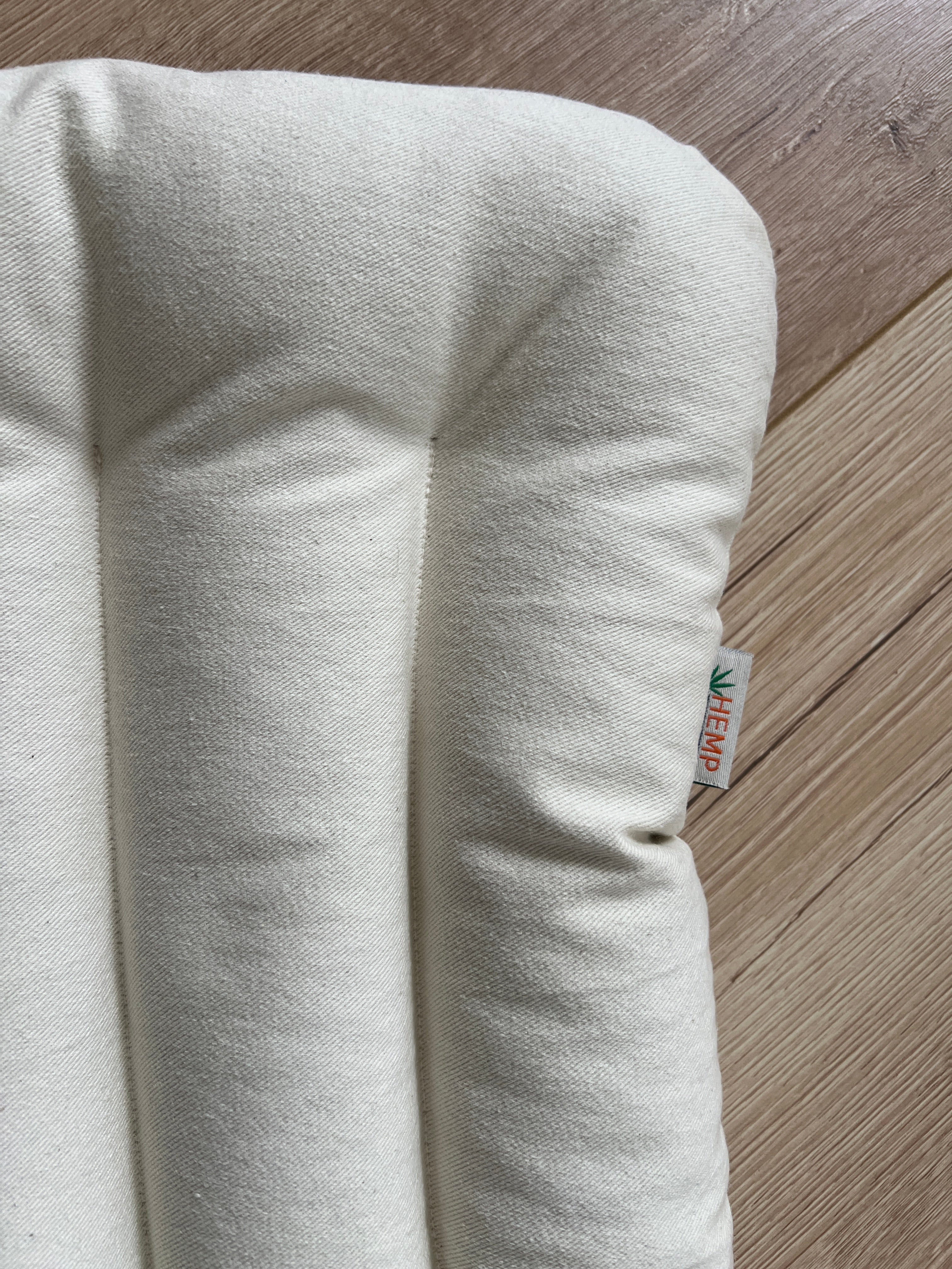 Meditation Сushion with Buckwheat hulls in natural non-dyed Cotton fabric / for Yoga studio/ zabuton Organic Massage Pillow seat