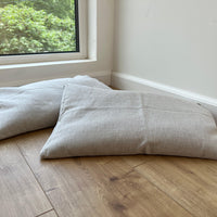 Linen Buckwheat Hulls Pillow Linen non-dyed Fabric organic high quality Buckwheat Hulls Bed Pillow Eco friendly pillow for sleep