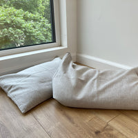 Linen Buckwheat Hulls Pillow Linen non-dyed Fabric organic high quality Buckwheat Hulls Bed Pillow Eco friendly pillow for sleep