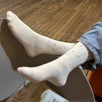 Hemp Teen Socks Long Ribbed Torn Cuff Socks Natural oatmeal color Vegan socks Gift for teen Cool socks for Teens  Eco-Friendly & Breathable Set of 9 pairs