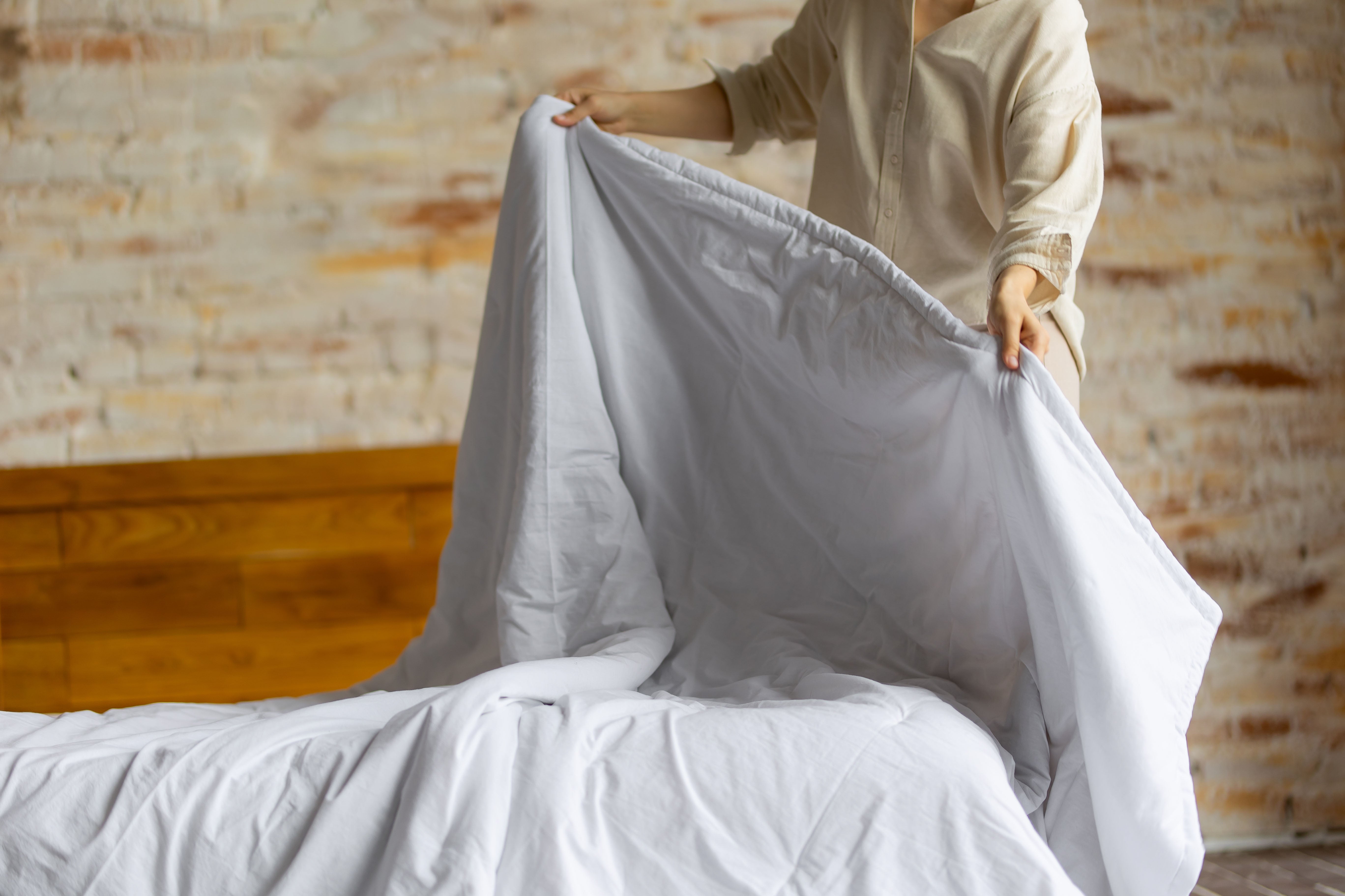 Hemp Blanket with Washed Cotton: Thin, Lightweight Summer Quilt