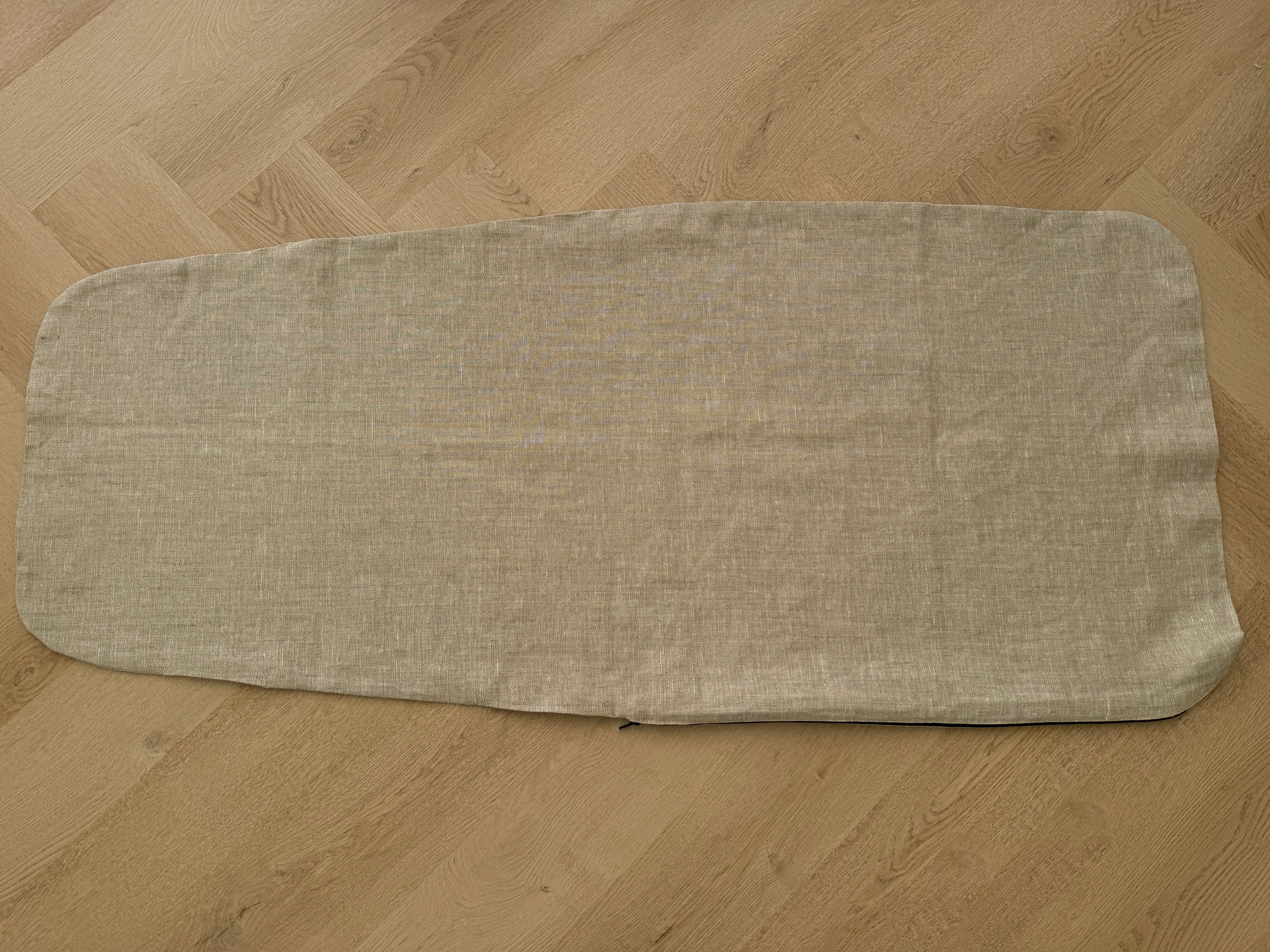Removable Natural Linen Cover for our Buckwheat Car Seat Cushions (Zipper, Strap Holes)