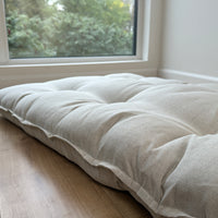 HEMP Topper / Futon / Shikibuton Mat 3” thick filled organic hemp fiber filler in Hemp fabric Custom Size Hand made