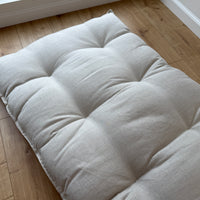 HEMP Topper / Futon / Shikibuton Mat 3” thick filled organic hemp fiber filler in Hemp fabric Custom Size Hand made