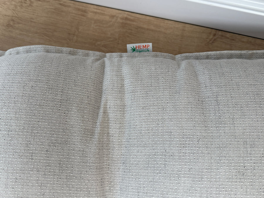 HEMP Topper / Futon / Shikibuton Mat 3” thick filled organic hemp fiber filler in Hemp fabric Custom Size Hand made