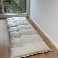 HEMP Topper / Futon / Shikibuton Mat 3” thick filled organic hemp fiber filler in Hemp fabric Custom Size Hand made