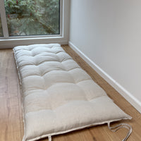 HEMP Topper / Futon / Shikibuton Mat 3” thick filled organic hemp fiber filler in Hemp fabric Custom Size Hand made