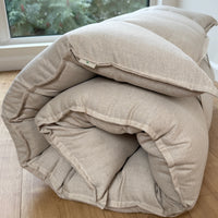 HEMP Topper / Futon / Shikibuton Mat 3” thick filled organic hemp fiber filler in Hemp fabric Custom Size Hand made