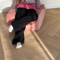 Special listing for U.: two pink and yellow HEMP Floor Cushions Marogans filled organic Hemp Fiber with removable Cover