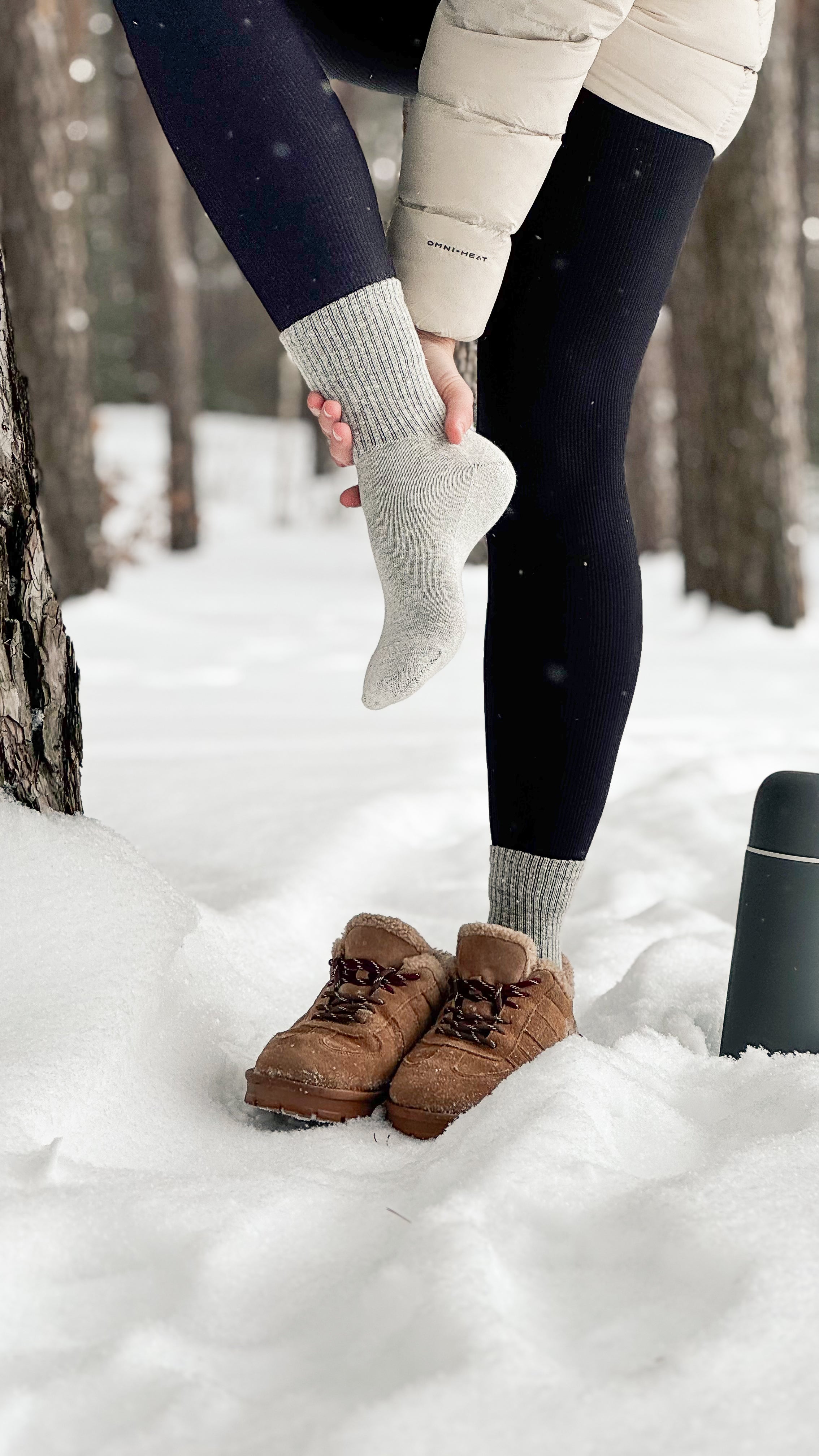 Warm Hemp Socks with Soft Terry Cushioning Set of 4 Cozy Hemp Socks for women Warmth You Can Feel