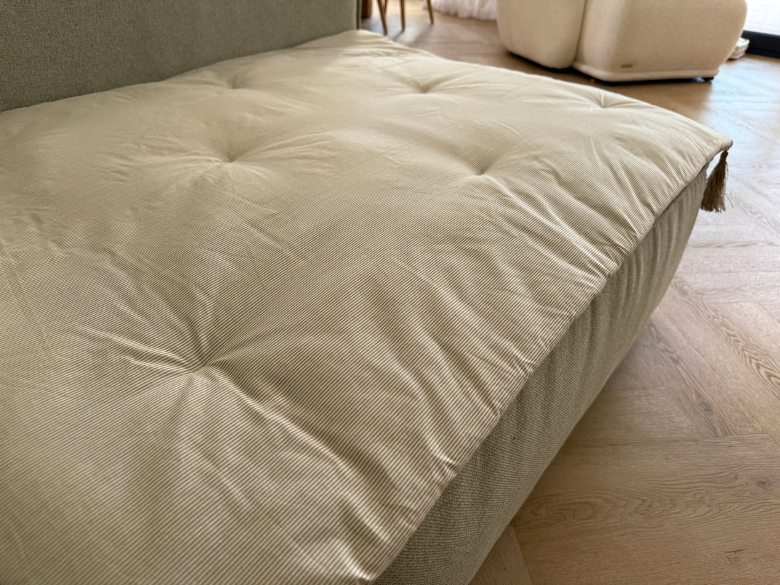 Unique Hemp filled Washable Furniture Sofa Protector for Pets, Kids Couch Slipcovers Custom made sizes in cotton Stripe fabric