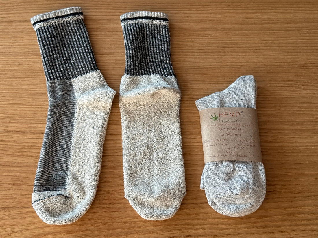 Set of 6 Warm Hemp Socks with Soft Terry Cushioning  Cozy Hemp Socks Warmth You Can Feel Hemp Cotton Socks Natural Vegan Men