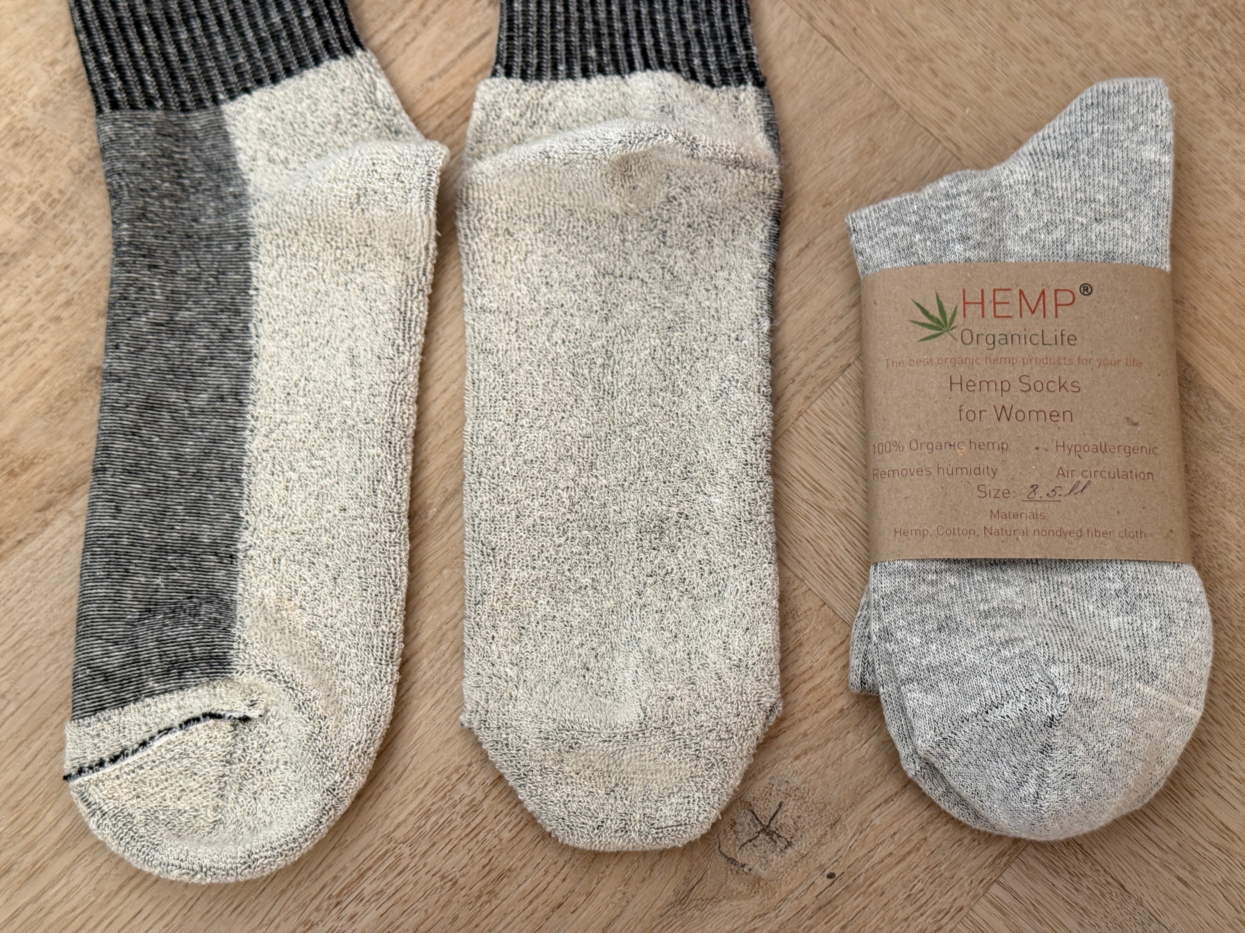 Set of 6 Warm Hemp Socks with Soft Terry Cushioning  Cozy Hemp Socks Warmth You Can Feel Hemp Cotton Socks Natural Vegan Men