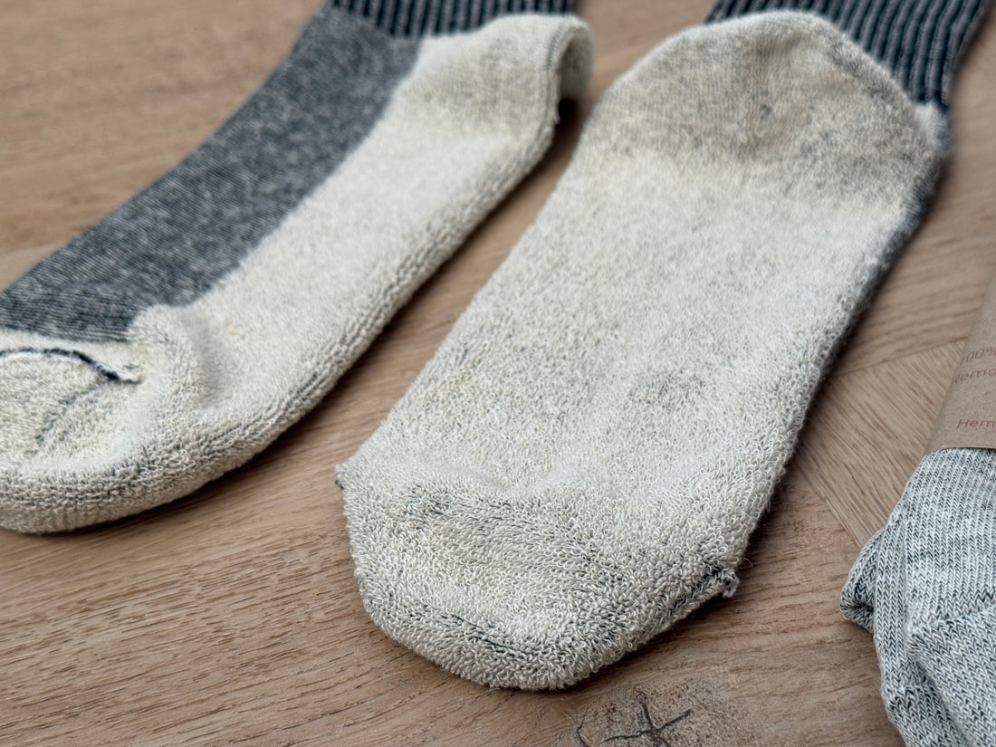 Warm Hemp Socks with Soft Terry Cushioning Set of 6 Cozy Hemp Socks for women Warmth You Can Feel