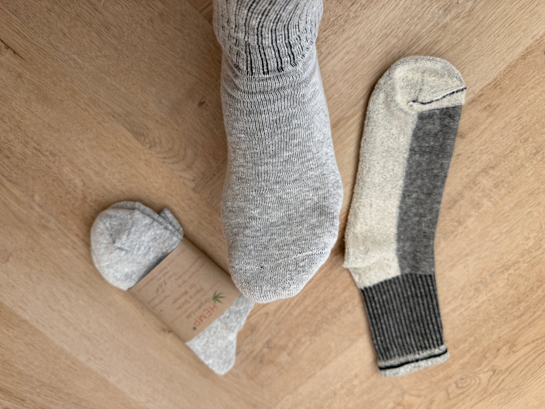 Warm Hemp Socks with Soft Terry Cushioning Set of 6 Cozy Hemp Socks for women Warmth You Can Feel