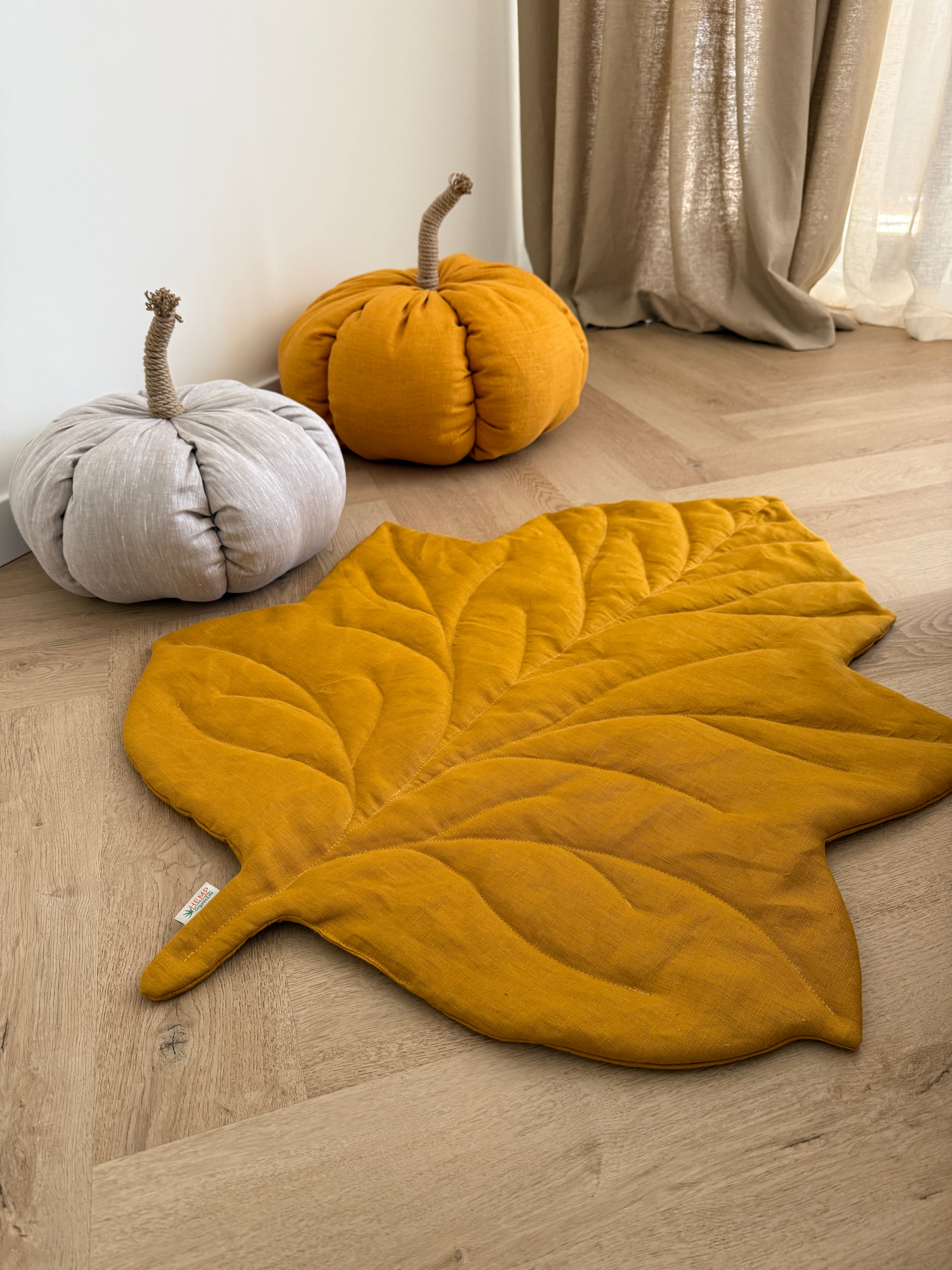 HEMP Linen Home Decor filled Natural Hemp Fiber - Hemp Textile Pumpkins - Naturally Cozy - Eco-Friendly Autumn Decor