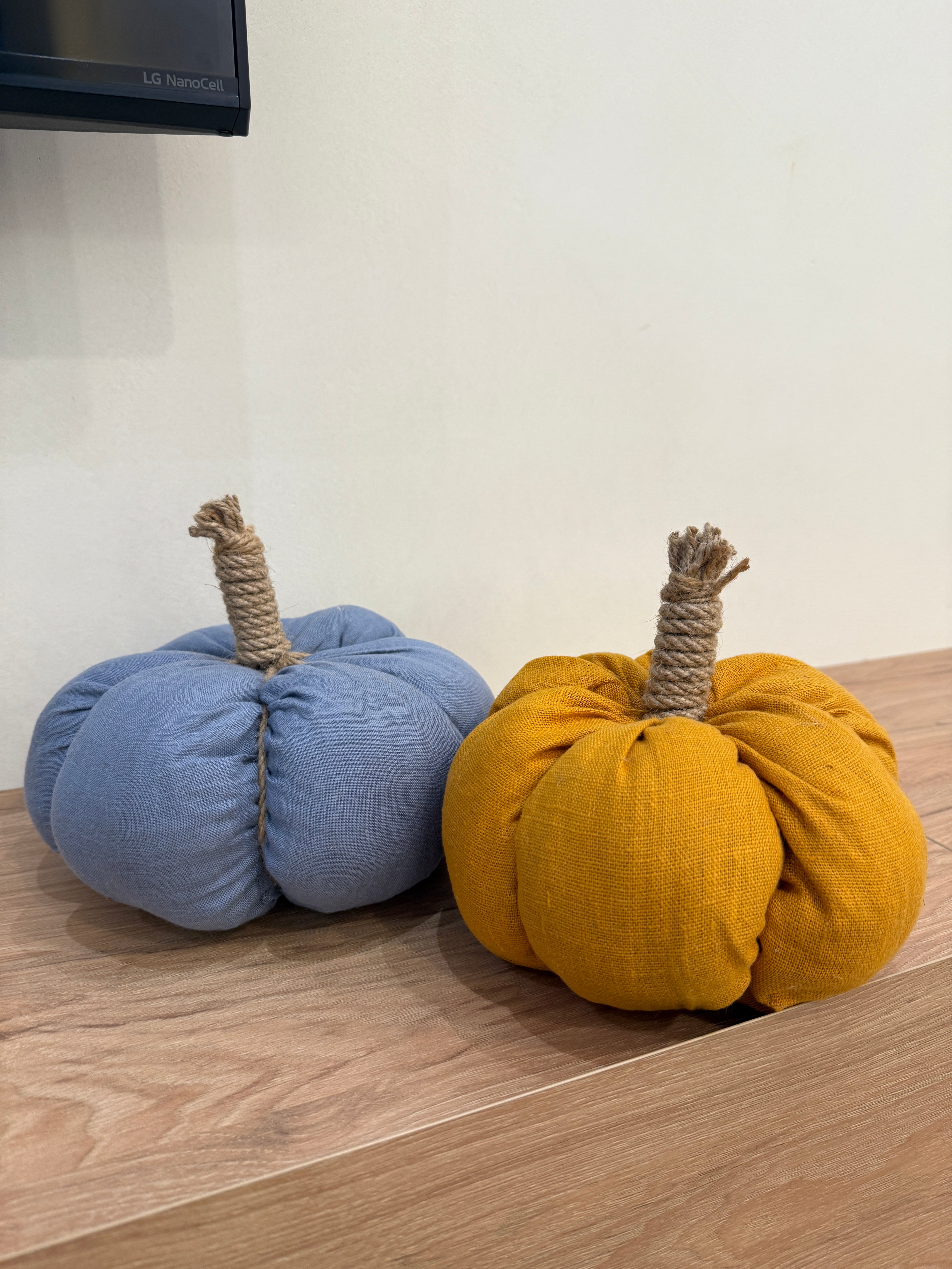 HEMP Linen Home Decor filled Natural Hemp Fiber - Hemp Textile Pumpkins - Naturally Cozy - Eco-Friendly Autumn Decor