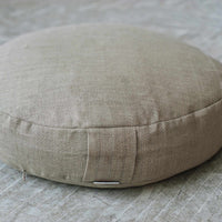 Linen Meditation floor cushion with Buckwheat hulls / Zafu pillow seat/Meditation Yoga