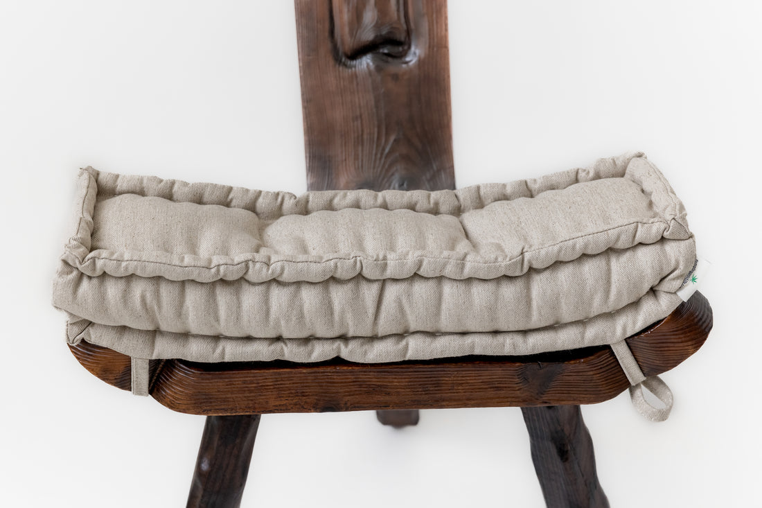 Custom Size Hemp Linen Cushions filled organic Hemp Fiber in Natural non-dyed Linen Fabric / Floor Cushion Pillow Seat Special size