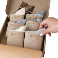 Hemp Socks Set 6+1 Pairs | Natural Eco Socks for Men & Women | Breathable Hemp Fiber | Weekly Socks Bundle + Free Pair