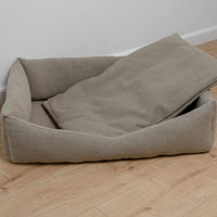 Special listing for S.: shipping for 27"x40" HEMP pet bed in natural linen fabric "Flowers" filled organic HEMP Fiber