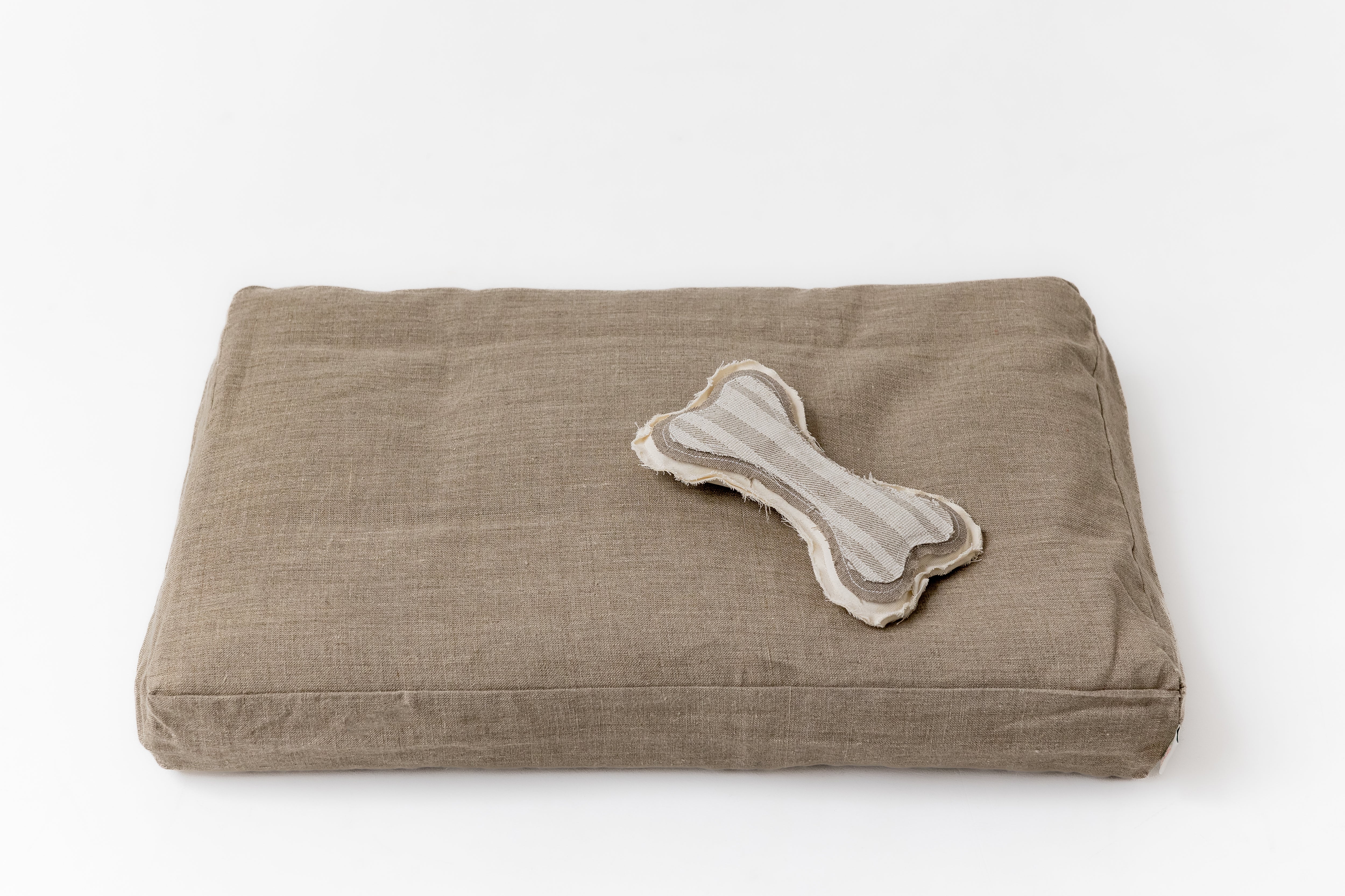 Hemp Pet Toy Hemp Bone for Dog organic hemp fiber filler in linen Cotton fabric