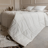 Natural HEMP Duvet Insert Comforter 400 gr.m2 Cotton non-dyed fabric filled organic Hemp fiber filler Full Queen King Custom size Blanket