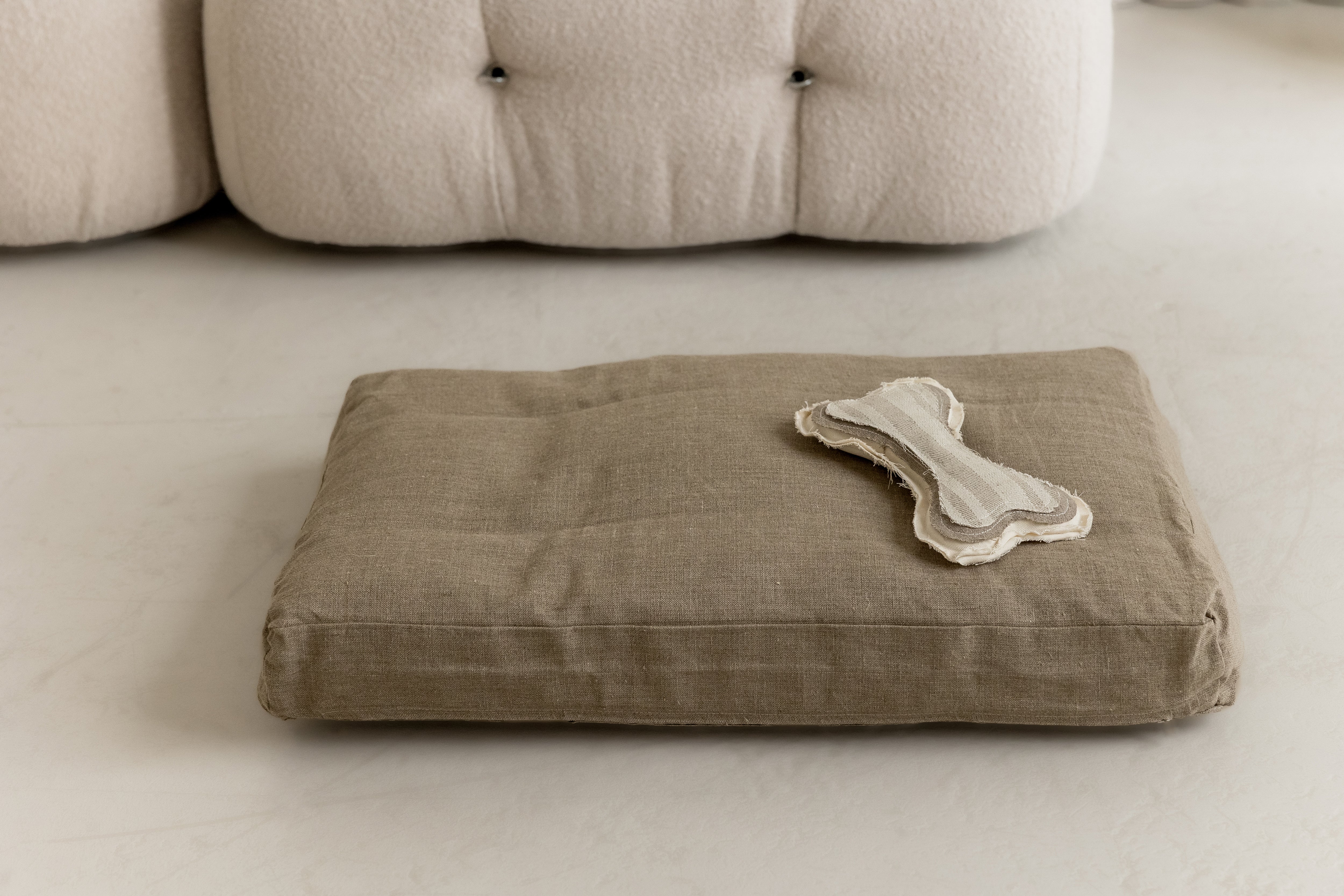 Hemp Pet Toy Hemp Bone for Dog organic hemp fiber filler in linen Cotton fabric