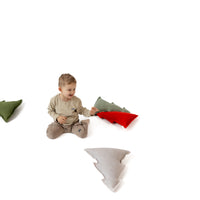 Hemp Linen Pillow Christmas Tree filled HEMP Fiber filler in Linen fabric Custom size / Color Carpet Activity Tummy time pillow