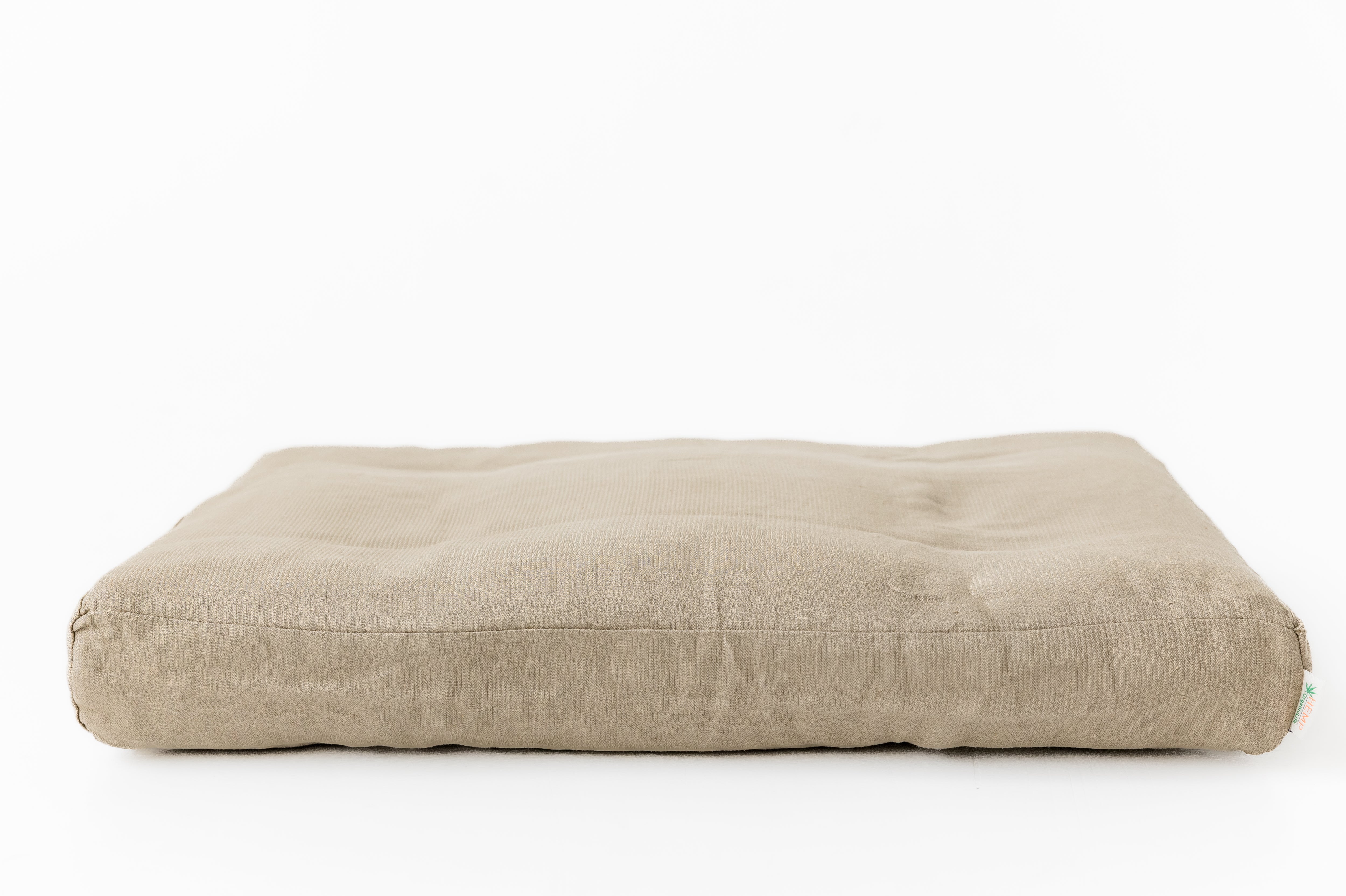 Hemp Linen Pet Mat Pad Cushion with Removable Linen Cover organic hemp fiber filler in non-dyed linen fabric