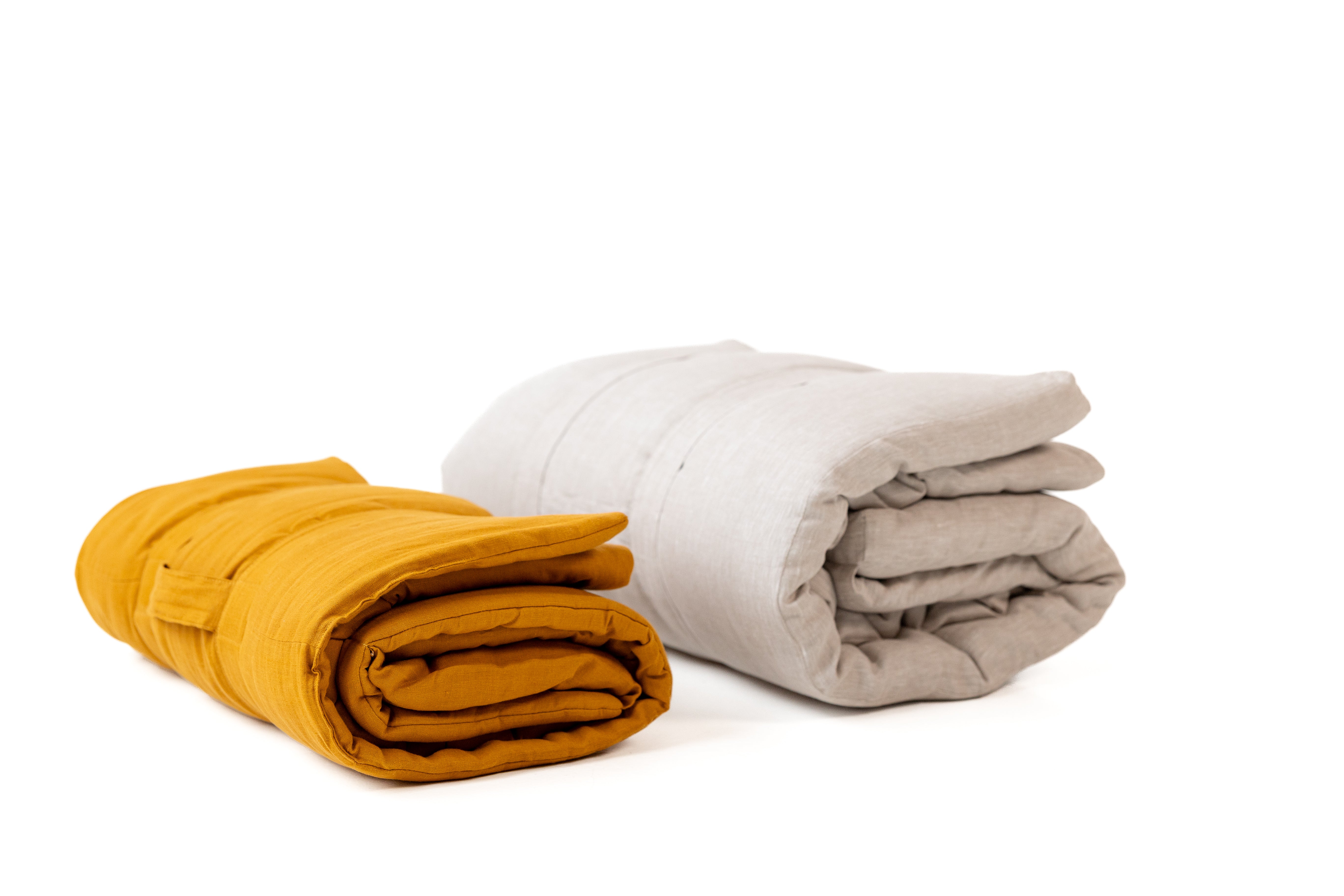 25"Wx52"L(64x132cm) Kids Hemp Linen Sleeping Bag with Mat, Pillow & Removable Cover/Kindergarten Nap/Preschool/Hemp Fiber Filling in Linen