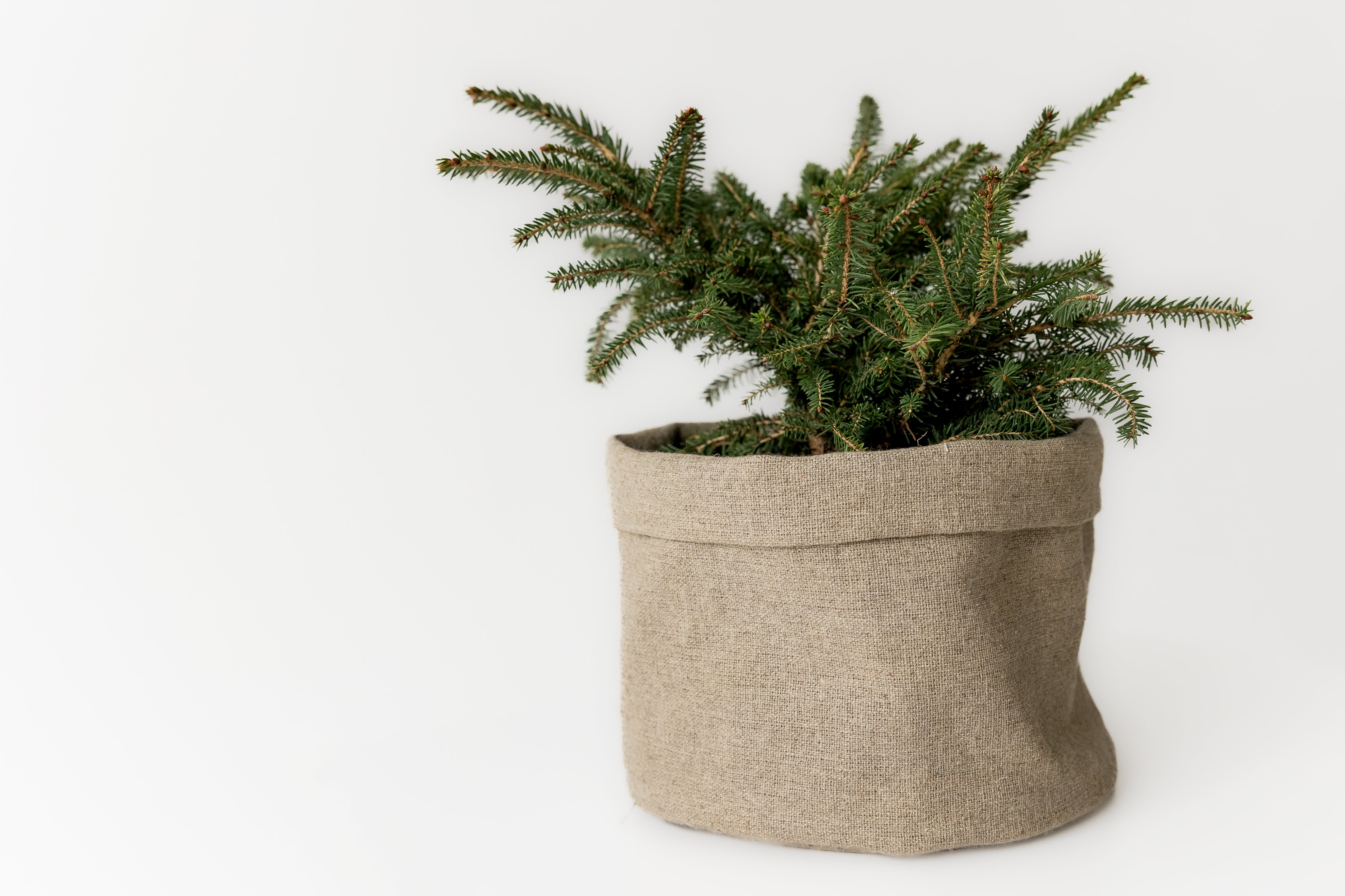 Custom Linen Plant Pot Cover by your size Natural non-dyed Linen fabric Rustic stylish home decor